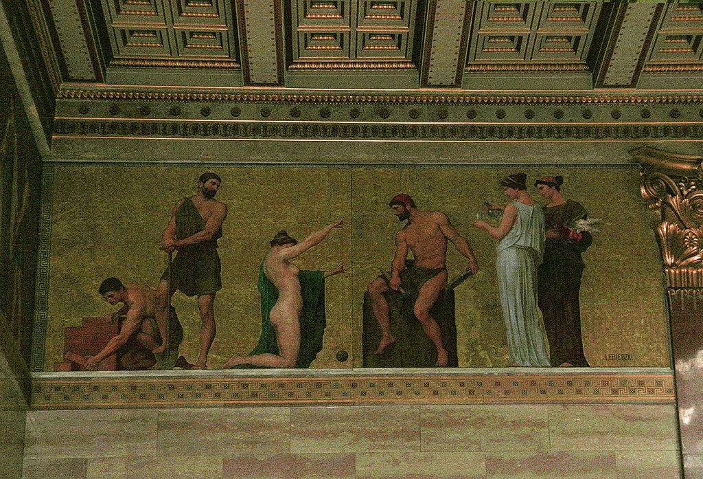 Interno del palazzo del parlamento a Vienna 3